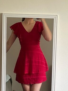 Parker Fuchsia Fit-and-Flare Mini Dress